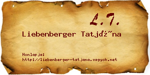 Liebenberger Tatjána névjegykártya